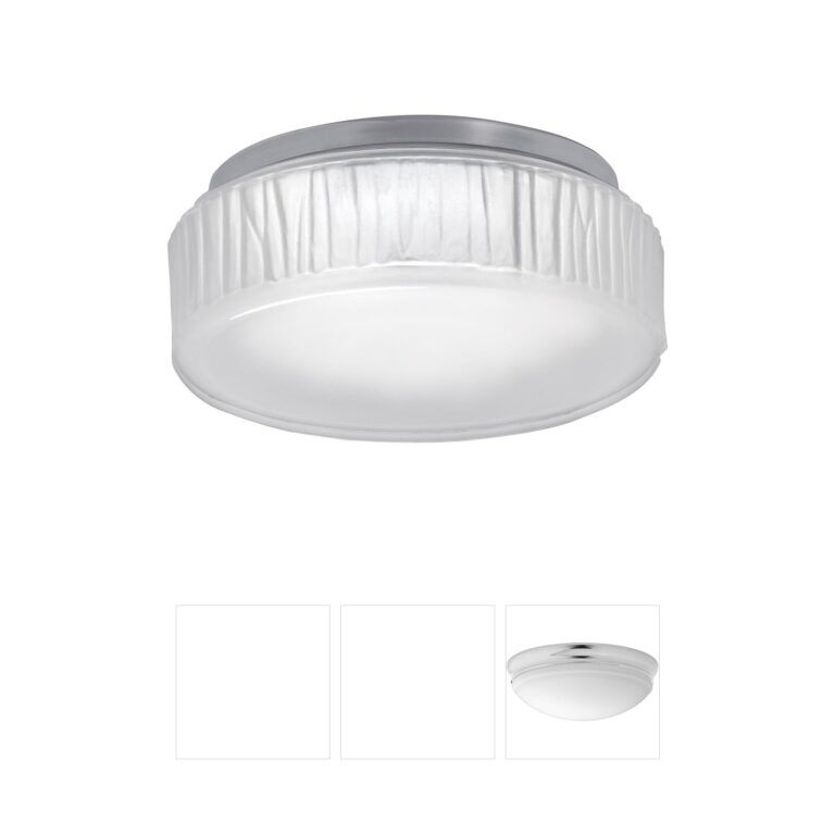 Atlas Lighting & Home Bark 7-Inch Polished Nickel Integrated LED Flush Mount