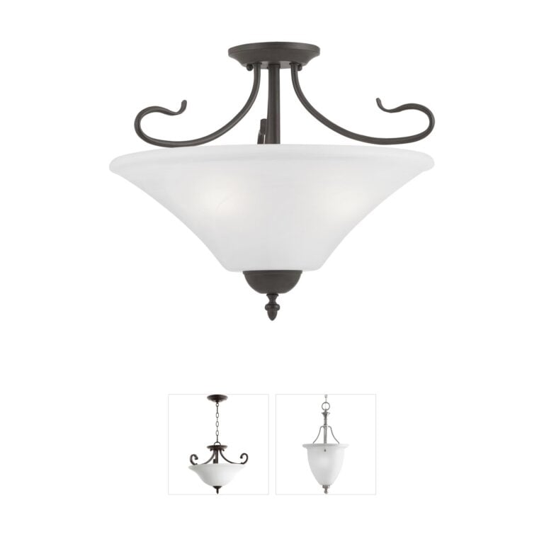 Atlas Lighting & Home Elipse 3-Light Painted Bronze Pendant with Frosted Glass