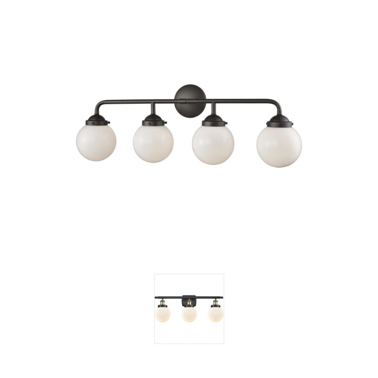 Atlas Lighting & Home Beckett 33-Inch 4-Light Oil Rubbed Bronze Vanity Light