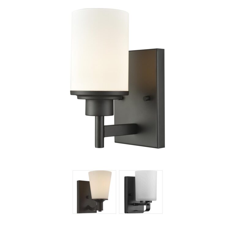Atlas Lighting & Home Belmar 1-Light Sconce in Oil Rubbed Bronze with Frosted Glass