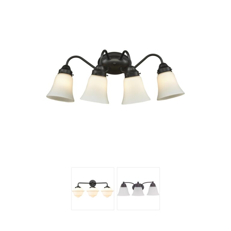 Atlas Lighting & Home Califon 4-Light Oil Rubbed Bronze Frosted Glass Vanity Light