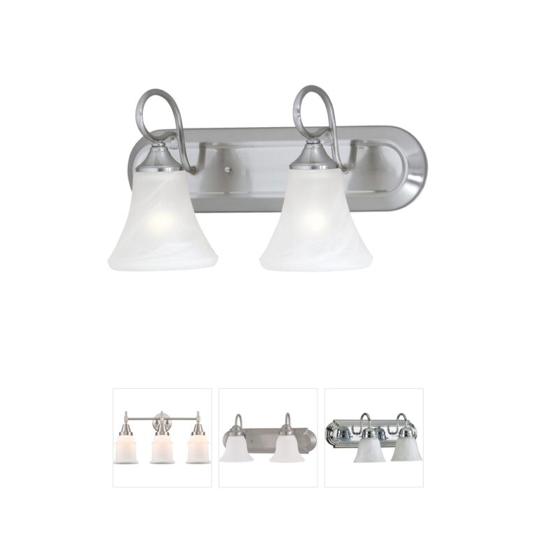 Atlas Lighting & Home Elipse 2-Light Brushed Nickel and Frosted Glass Vanity Light