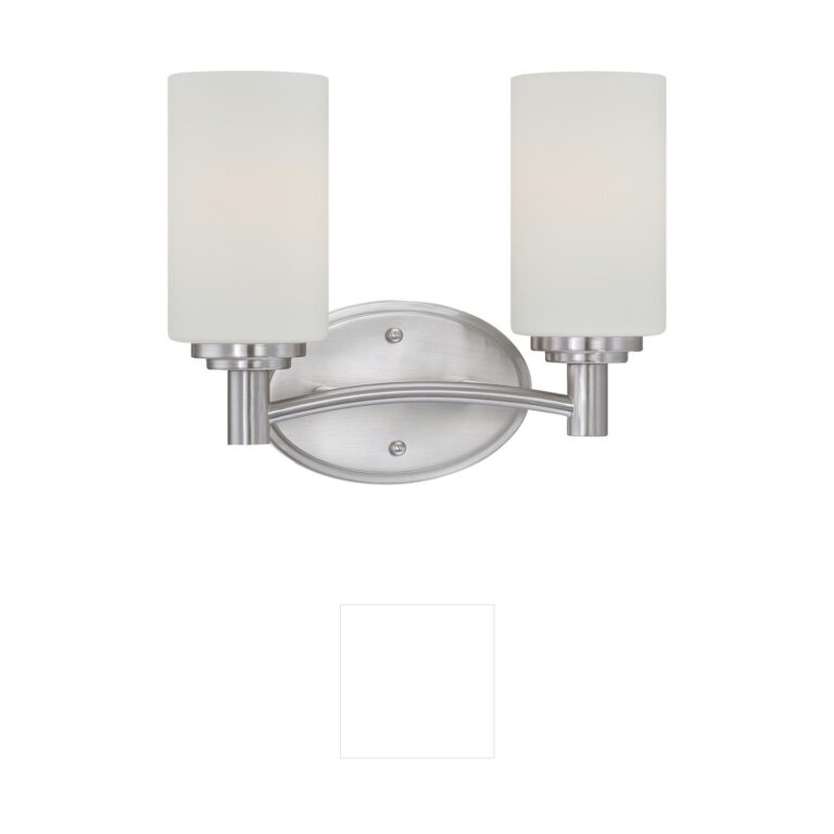 Atlas Lighting & Home Pittman Brushed Nickel Frosted Glass Vanity Light