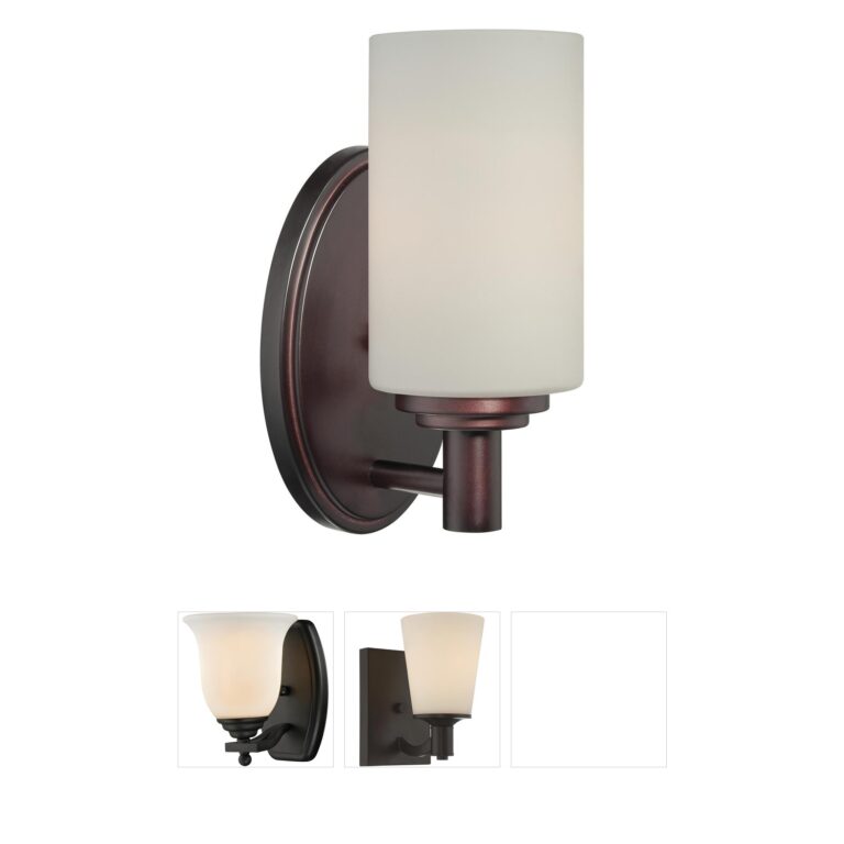 Atlas Lighting & Home Pittman Sienna Bronze Wall Sconce with Frosted Glass