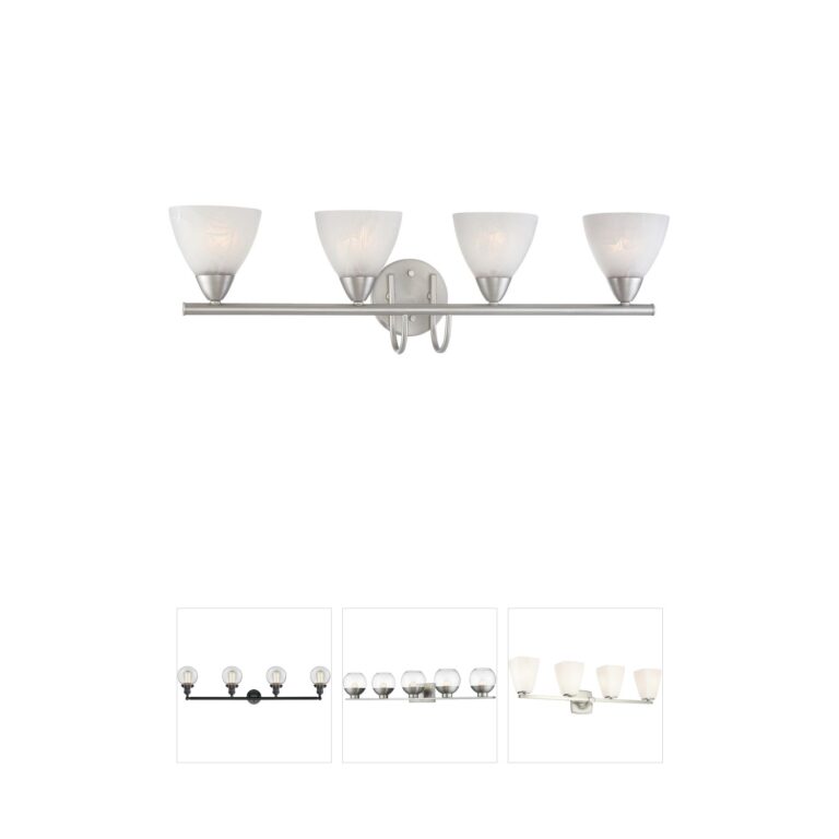 Atlas Lighting & Home Tia 31-Inch 4-Light Matte Nickel Vanity Light