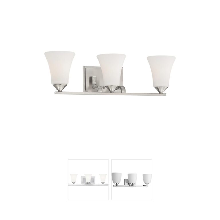 Atlas Lighting & Home Treme 3-Light Brushed Nickel Vanity Light