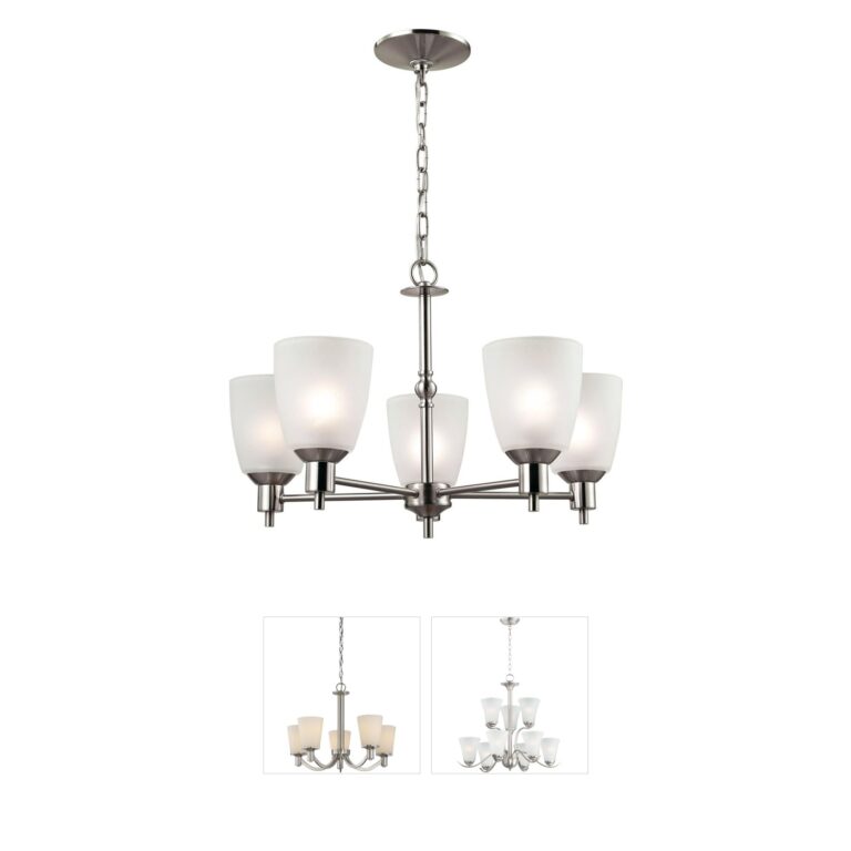 Atlas Lighting & Home Jackson 5-Light Brushed Nickel Chandelier