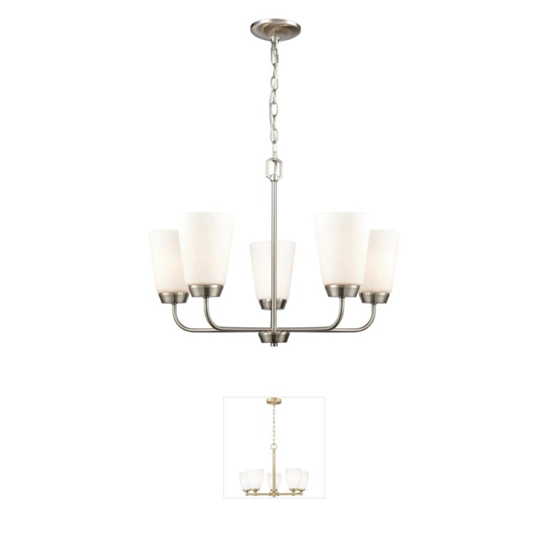 Atlas Lighting & Home Winslow 5-Light Brushed Nickel Chandelier