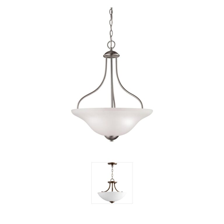 Atlas Lighting & Home Conway Brushed Nickel Frosted Glass Pendant