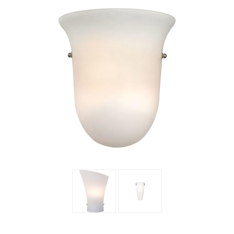 Atlas Lighting & Home Whitmore Brushed Nickel Frosted Glass Sconce
