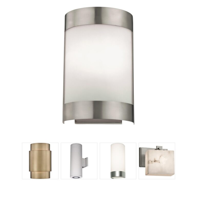 Atlas Lighting & Home Zenith Brushed Nickel and Frosted Glass Wall Sconce