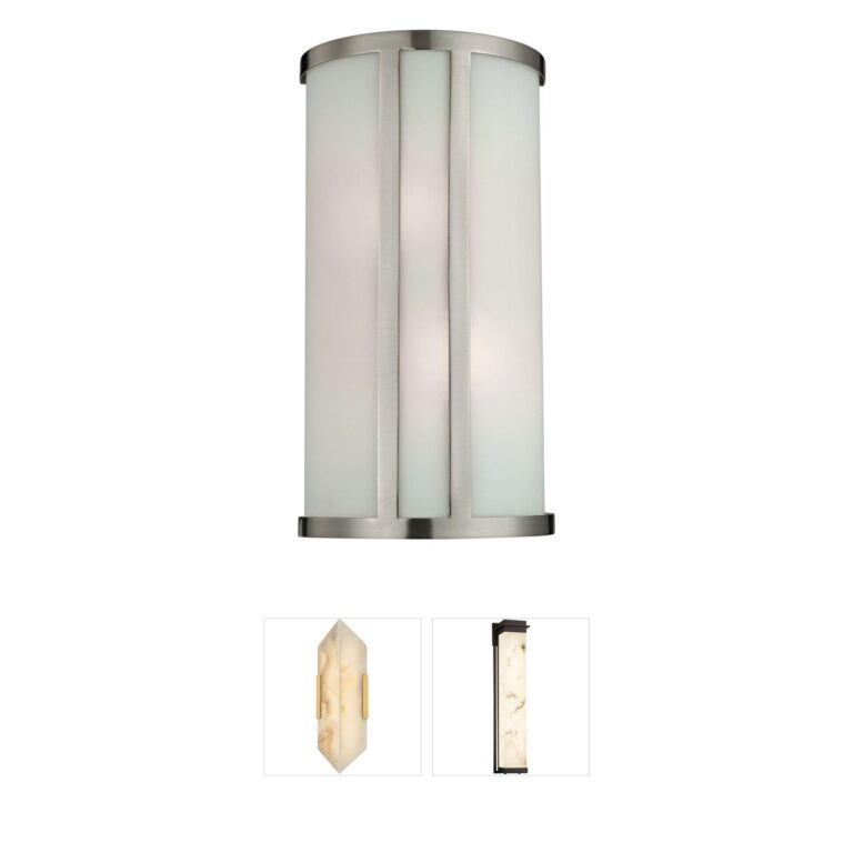 Atlas Lighting & Home Zenith Brushed Nickel and Frosted Glass ADA Sconce