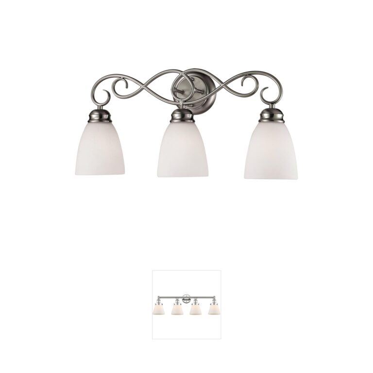 Atlas Lighting & Home Chatham 3-Light Brushed Nickel Vanity Light