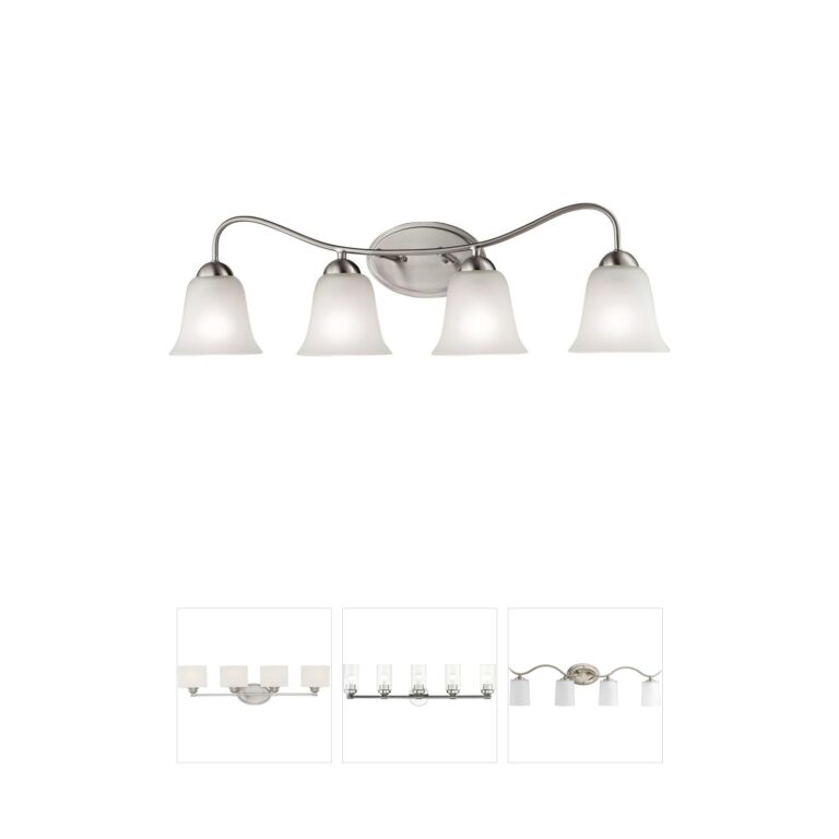 Atlas Lighting & Home Conway 32-Inch 4-Light Brushed Nickel Vanity Light