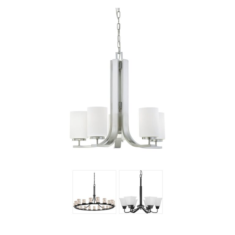 Atlas Lighting & Home Pendenza Brushed Nickel 5-Light Chandelier