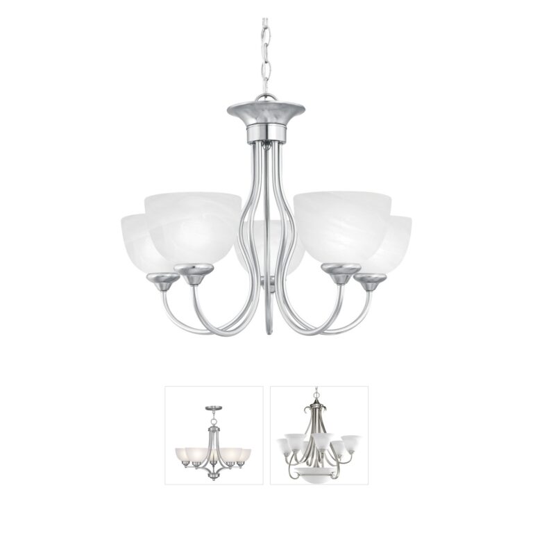 Atlas Lighting & Home Tahoe Brushed Nickel Steel Chandelier