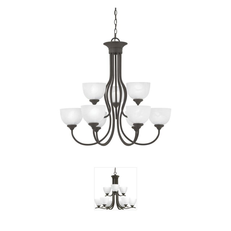 Atlas Lighting & Home Tahoe 9-Light Painted Bronze Steel Chandelier