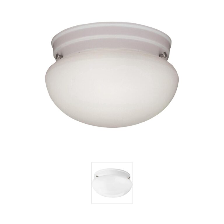 Atlas Lighting & Home Elowen 12-Inch White 3-Light Frosted Glass Flush Mount