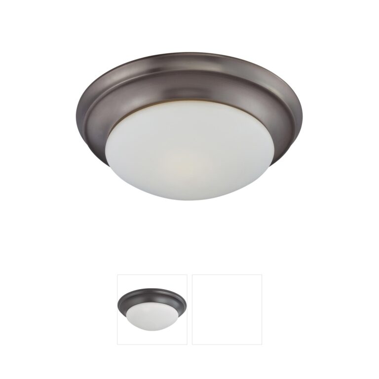 Atlas Lighting & Home Fluor Round Flush Mount with Frosted Glass