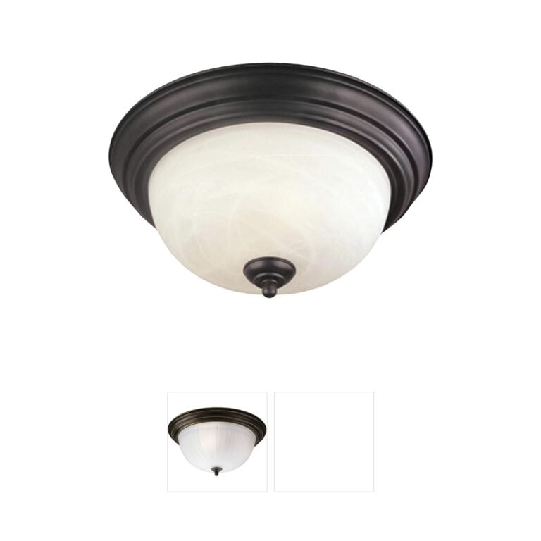 Atlas Lighting & Home Harmony 16-Inch 3-Light Painted Bronze Flush Mount
