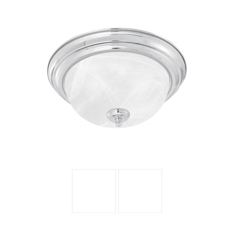 Atlas Lighting & Home Harmony 16-Inch 3-Light Brushed Nickel Flush Mount with Frosted Glass