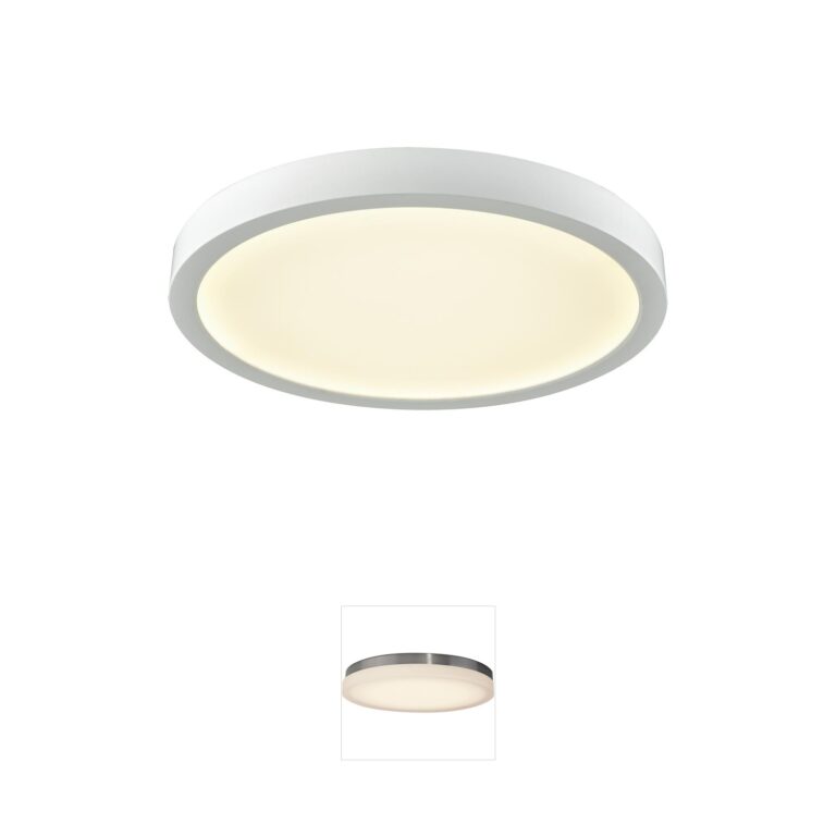 Atlas Lighting & Home Titan 10-Inch White Integrated LED Flush Mount