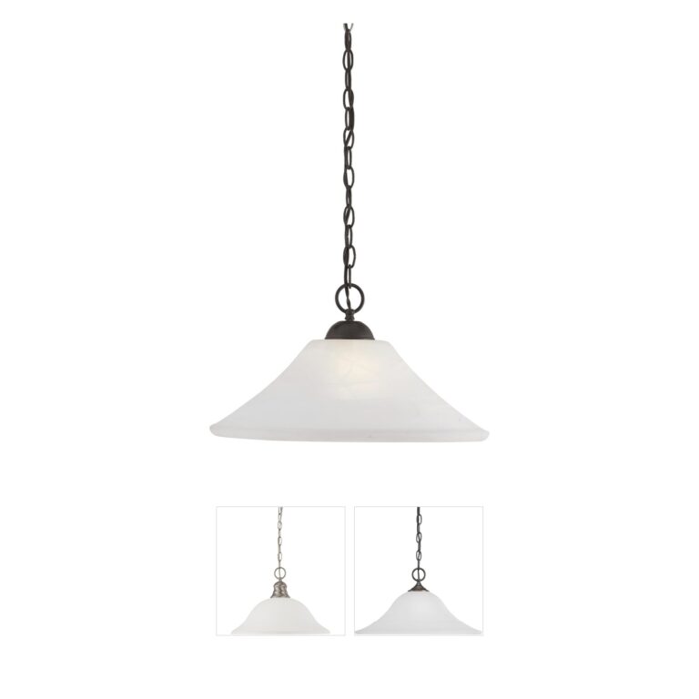 Atlas Lighting & Home Elipse Bell Pendant | Painted Bronze & Frosted Glass