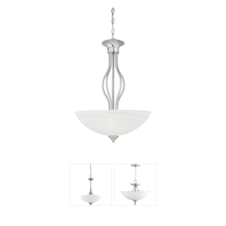 Atlas Lighting & Home Tahoe Brushed Nickel Frosted Glass Pendant