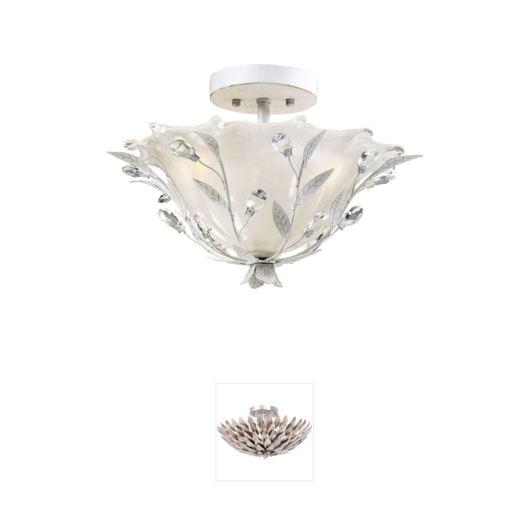 Atlas Lighting & Home Circeo Frosted Glass Semi-Flush Mount