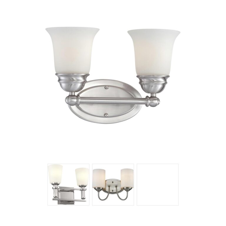 Atlas Lighting & Home Bella 13-Inch 2-Light Brushed Nickel Vanity Light