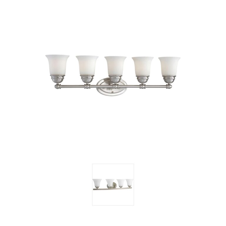 Atlas Lighting & Home Bella 31-Inch 5-Light Brushed Nickel Vanity
