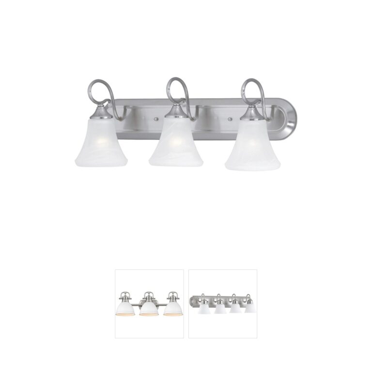 Atlas Lighting & Home Elipse 24-Inch 3-Light Brushed Nickel Vanity Light