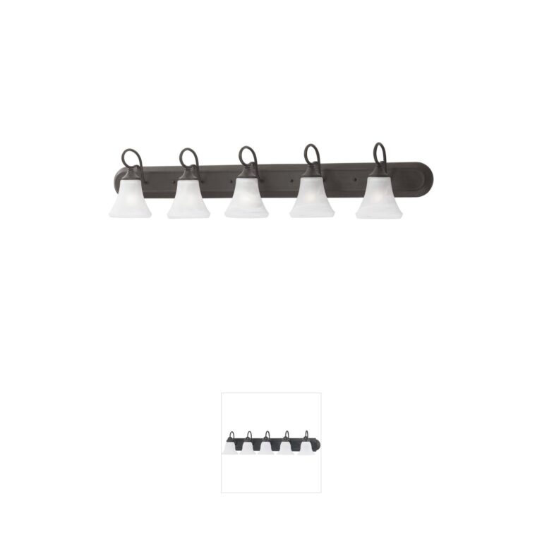 Atlas Lighting & Home Elipse 48-Inch 5-Light Painted Bronze Vanity Light
