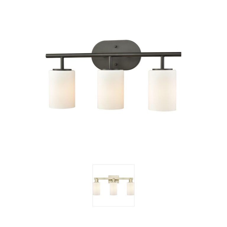 Atlas Lighting & Home Pemlico 3-Light Oil Rubbed Bronze Vanity Light