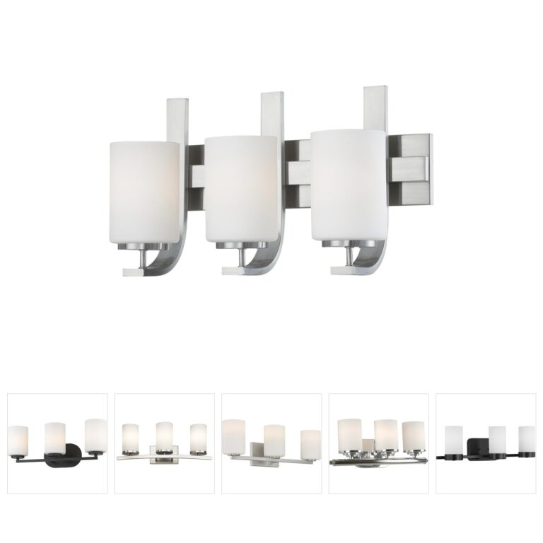 Atlas Lighting & Home Pendenza 20-Inch 3-Light Brushed Nickel Vanity Light