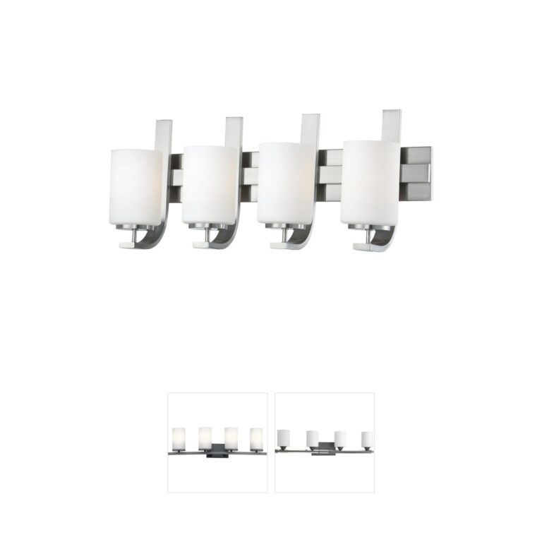 Atlas Lighting & Home Pendenza 27" 4-Light Brushed Nickel Vanity Light