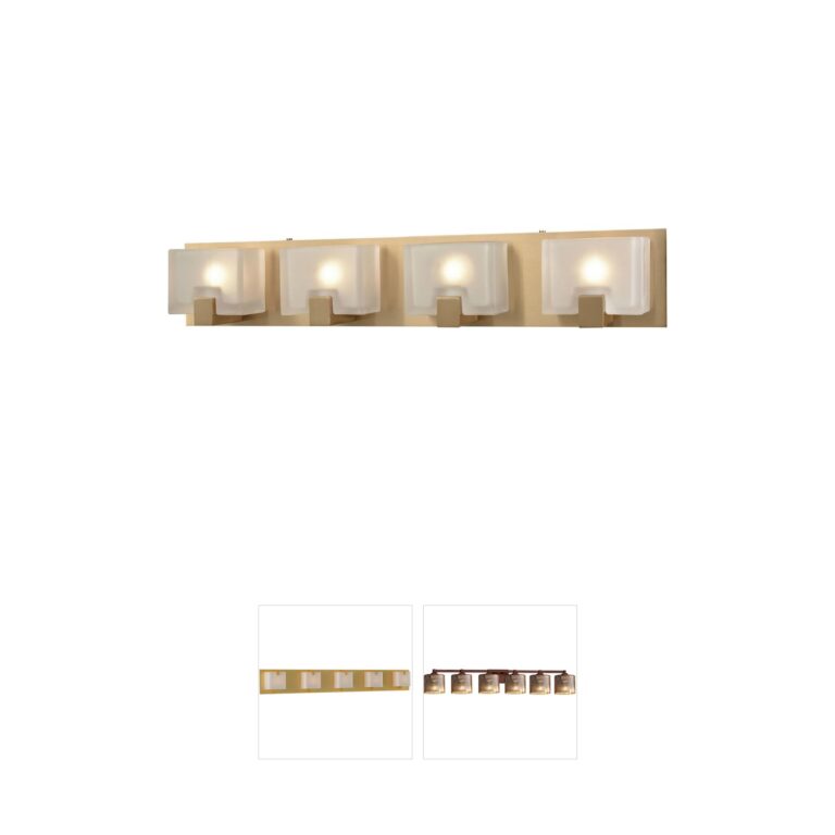 Atlas Lighting & Home Ridgecrest 28" 4-Light Satin Brass LED Vanity Light