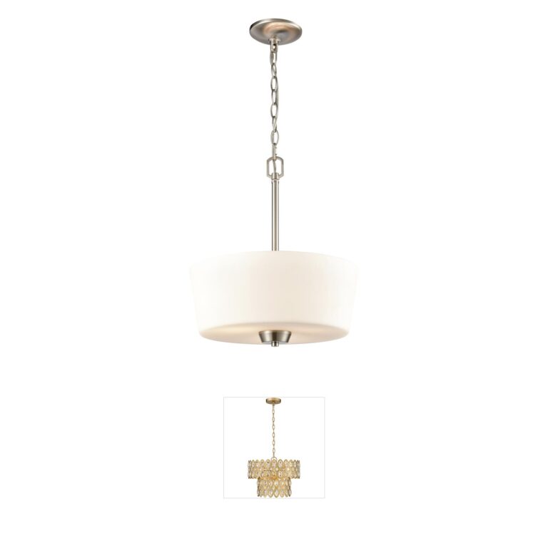 Atlas Lighting & Home Winslow Brushed Nickel Frosted Glass 3-Light Pendant