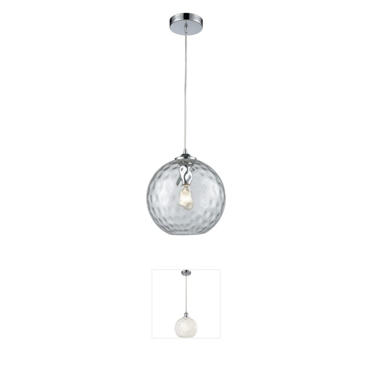 Atlas Lighting & Home Watersphere Hammered Glass Mini Pendant