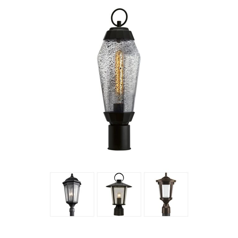 Atlas Lighting & Home Lyrids Matte Black Steel Post Light