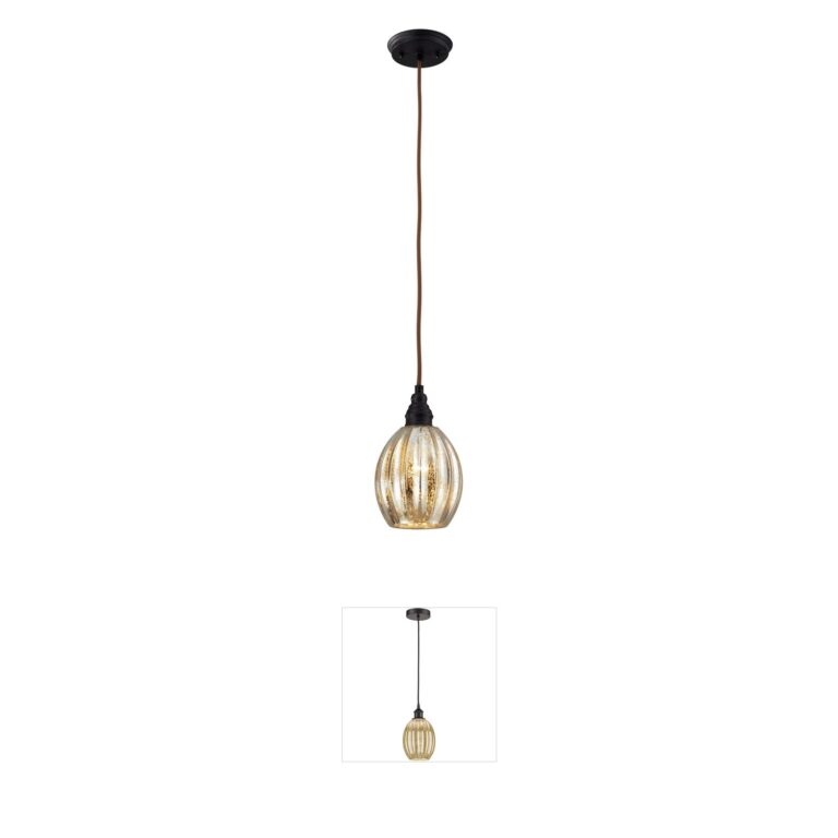 Atlas Lighting & Home Danica Silver Mercury Glass Mini Pendant