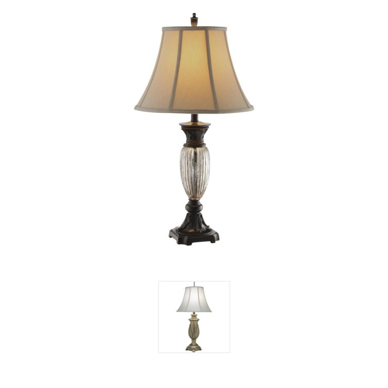 Atlas Lighting & Home Tempe Bronze Mercury Glass Table Lamp
