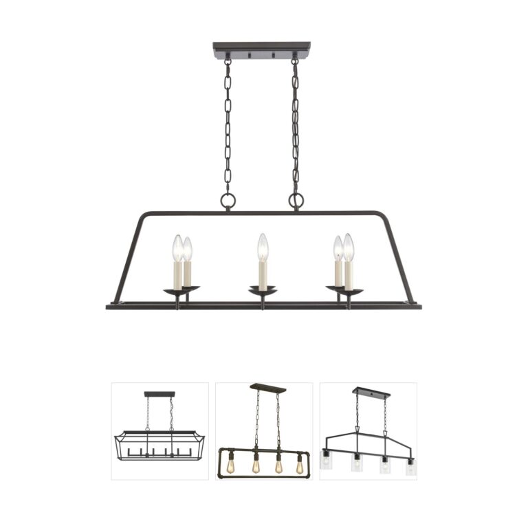 Atlas Lighting & Home Joanie Old Bronze Steel 6-Light Linear Chandelier