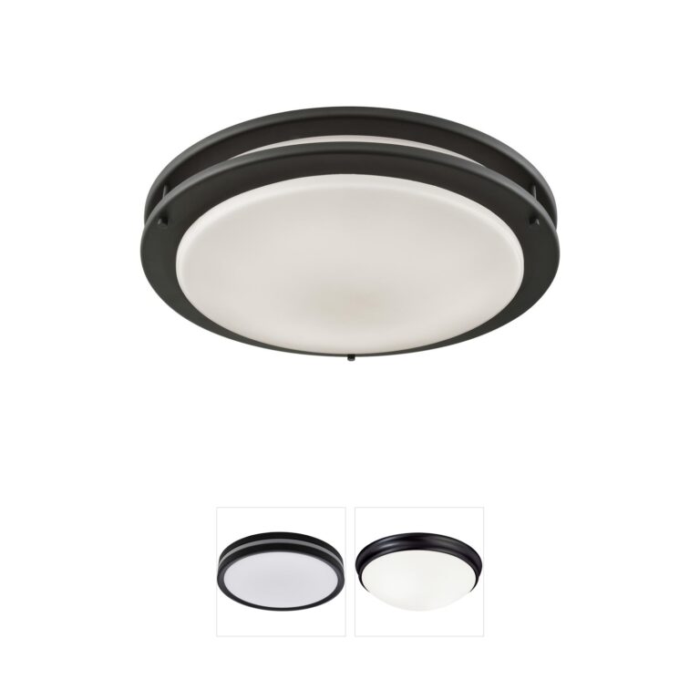 Atlas Lighting & Home Clarion 15-Inch Oil Rubbed Bronze Integrated LED Flush Mount