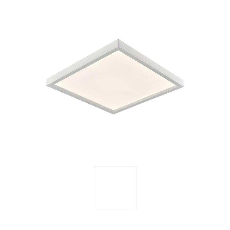 Atlas Lighting & Home Titan 13" Square White Integrated LED Flush Mount