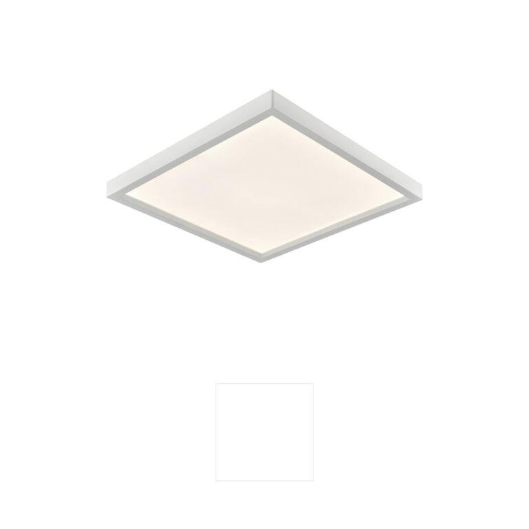 Atlas Lighting & Home Titan Square White LED Flush Mount