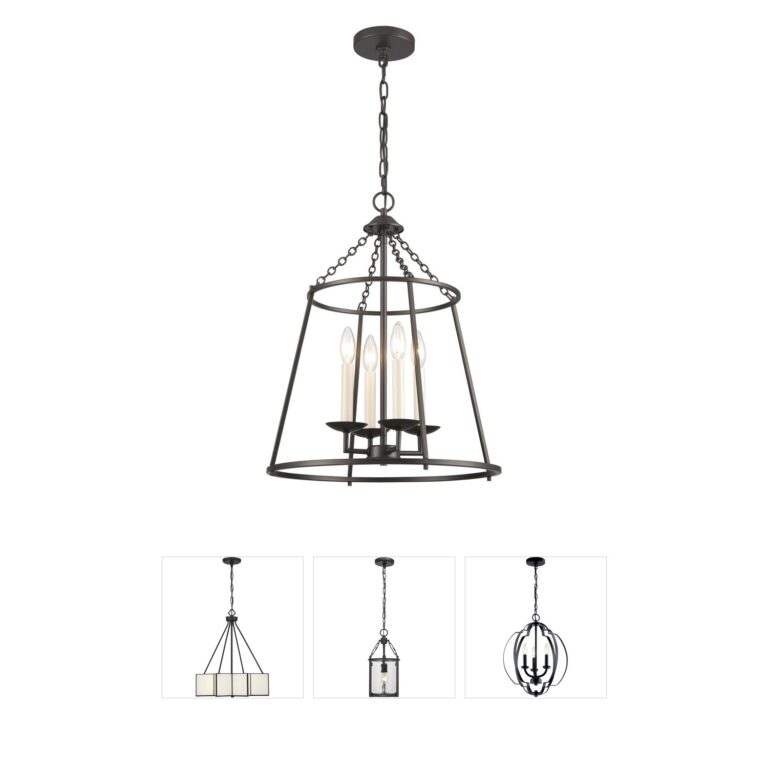 Atlas Lighting & Home Joanie 4-Light Old Bronze Lantern Pendant