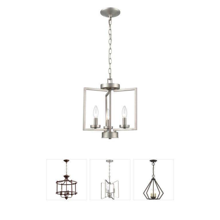 Atlas Lighting & Home West End 3-Light Brushed Nickel Semi-Flush Mount