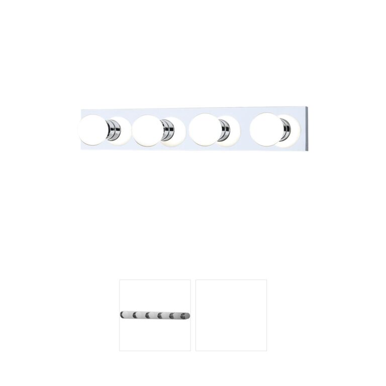 Atlas Lighting & Home Vanity Strips 4-Light Chrome Steel Vanity Light