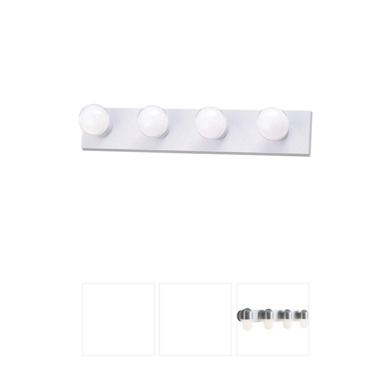 Atlas Lighting & Home Vanity Strips 24-Inch 4-Light Matte White Steel Vanity Light